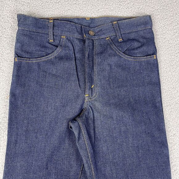VTG Deadstock Levis Dura Plus Jeans Mens 28x36‎ Raw Denim Orange Tab Western 80s - Picture 7 of 15